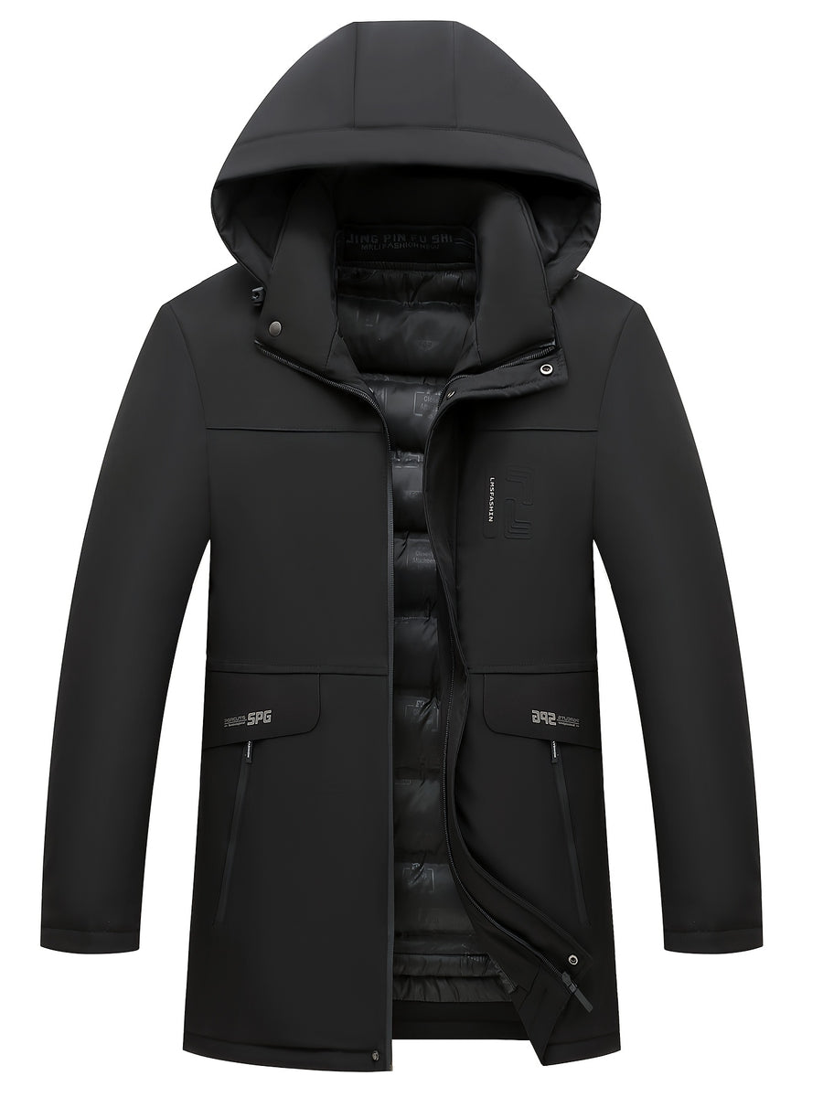 Veste long, à capuche, bleu, photo 12