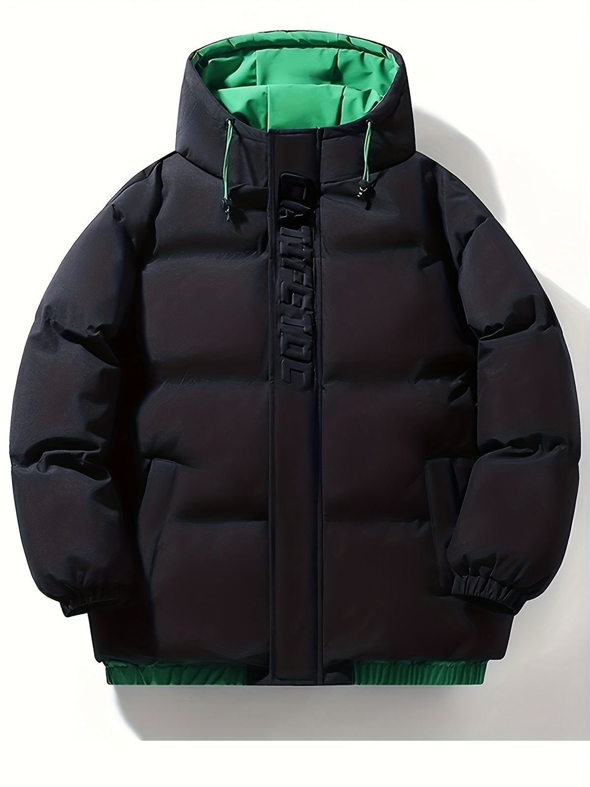 Manteau matelassé pour homme, coupe-vent, à capuche, bleu argile
