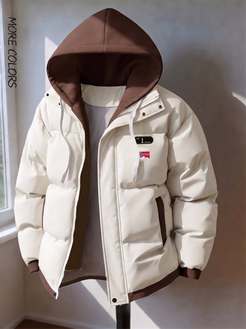 Veste pour homme, à capuche, bleu clair