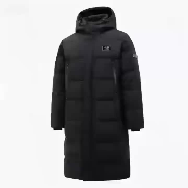 Veste matelassée long pour homme, à capuche