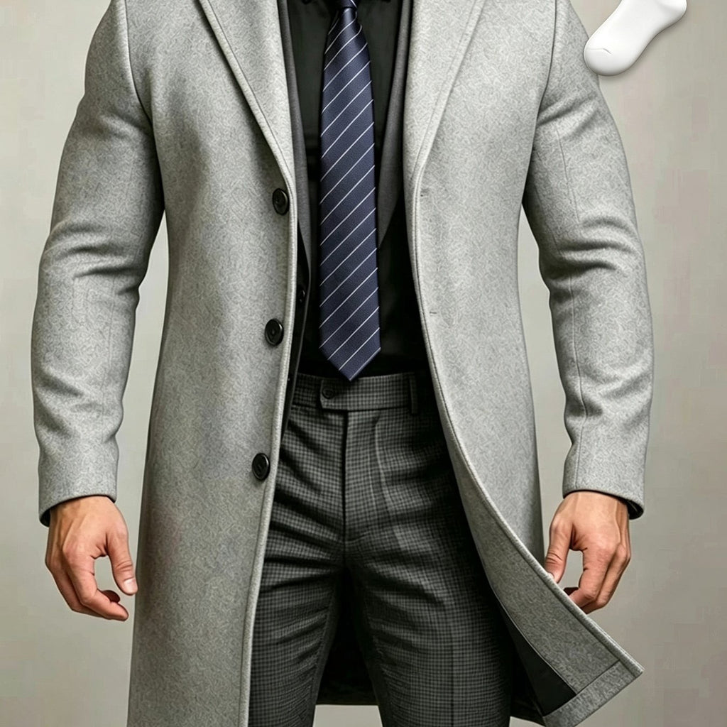 Trench, à revers, vert olive, coloris gris clair