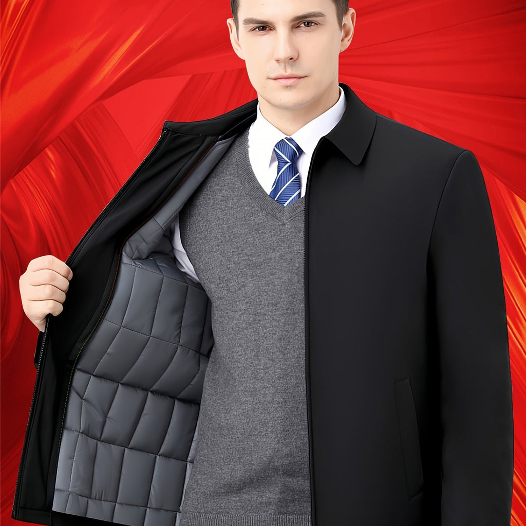 Veste, à revers, kaki clair, coloris noir
