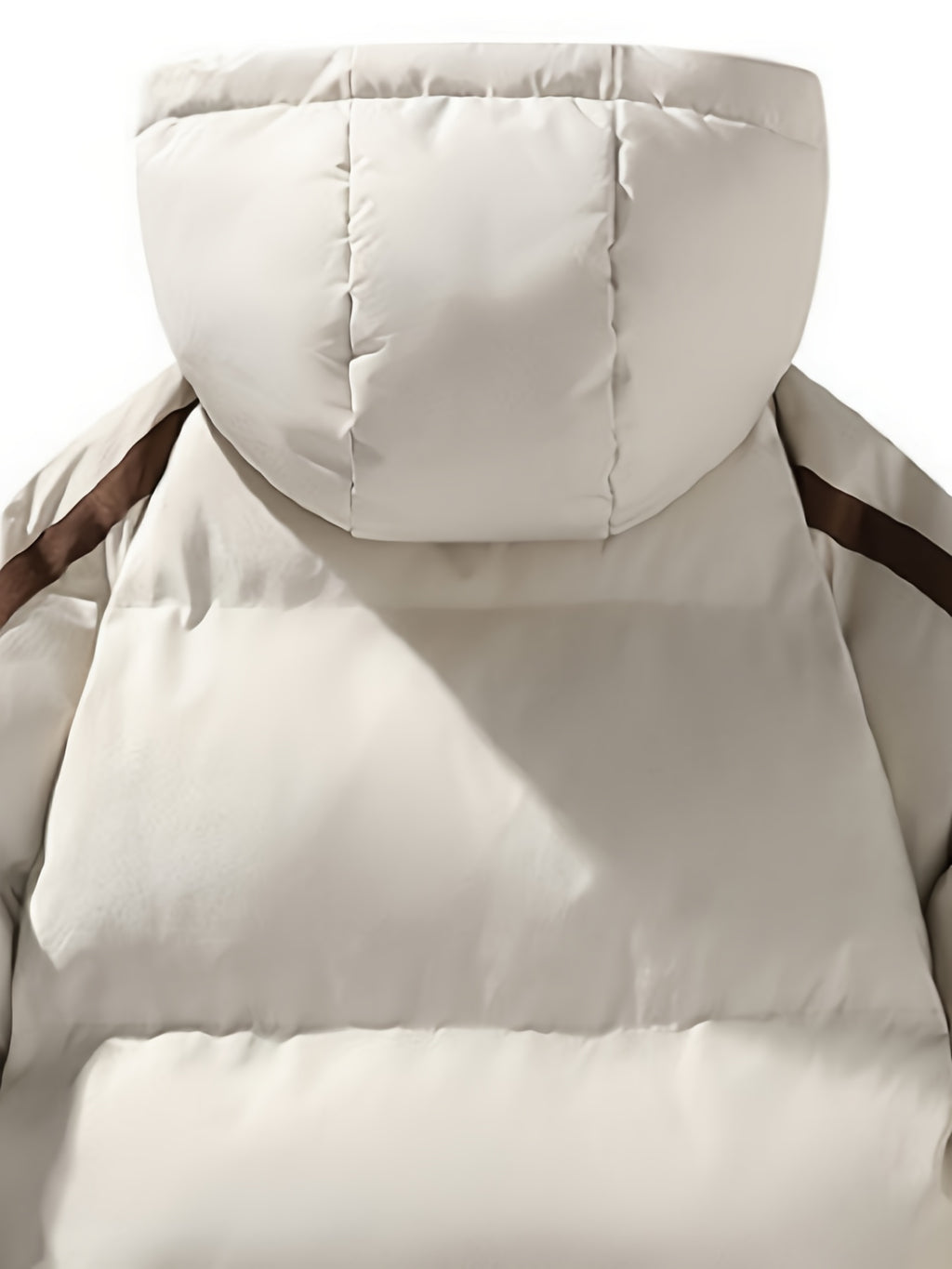 Manteau matelassé pour homme, à capuche, abricot beige