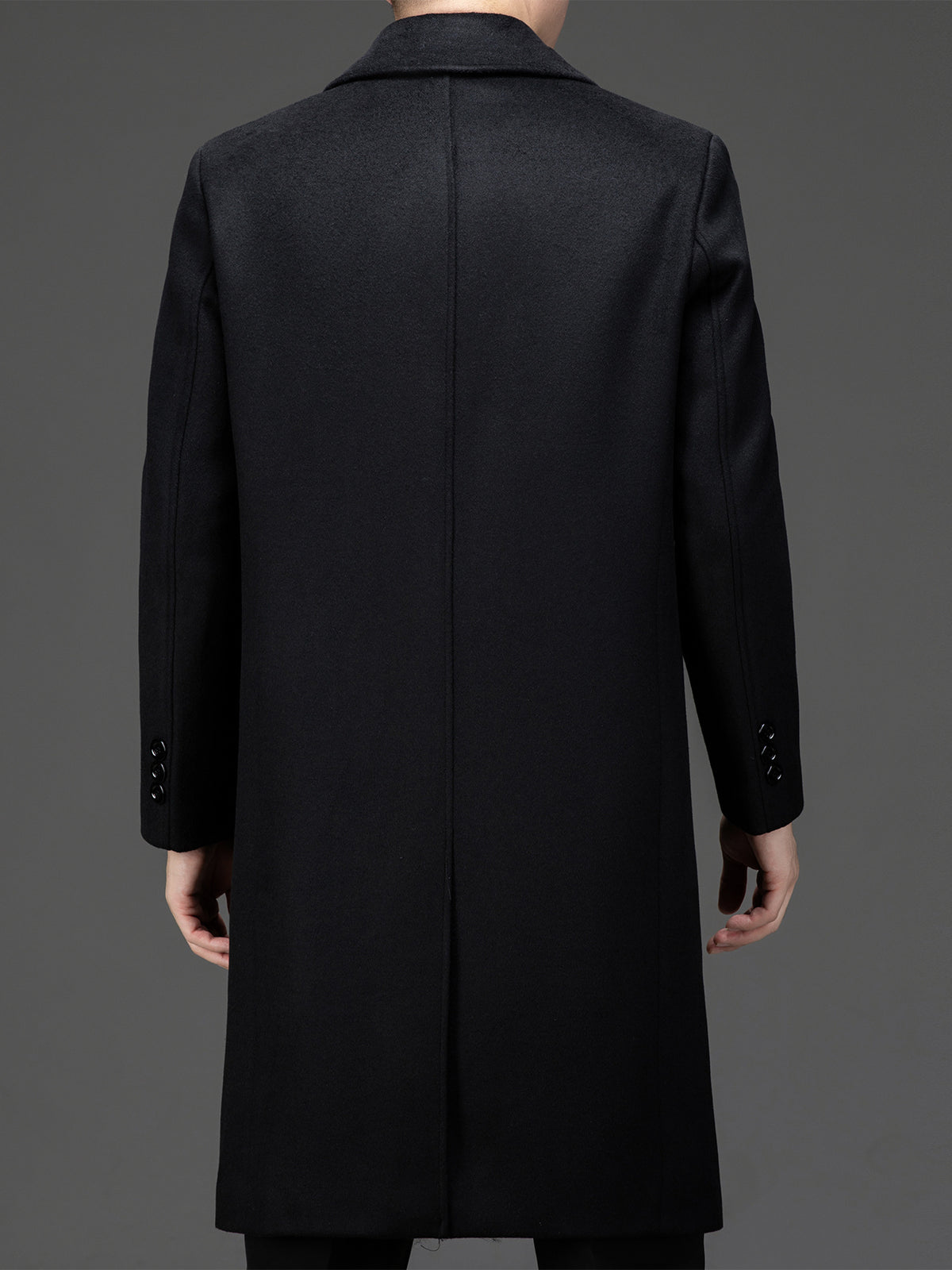 Manteau en laine pour homme, 65 % laine, coupe-vent