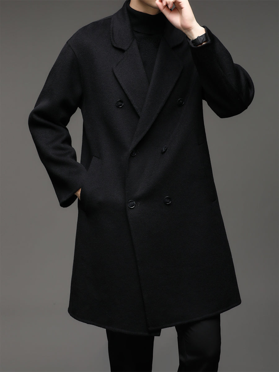 Manteau mi-long en laine, 70 % laine, col à revers, photo 14