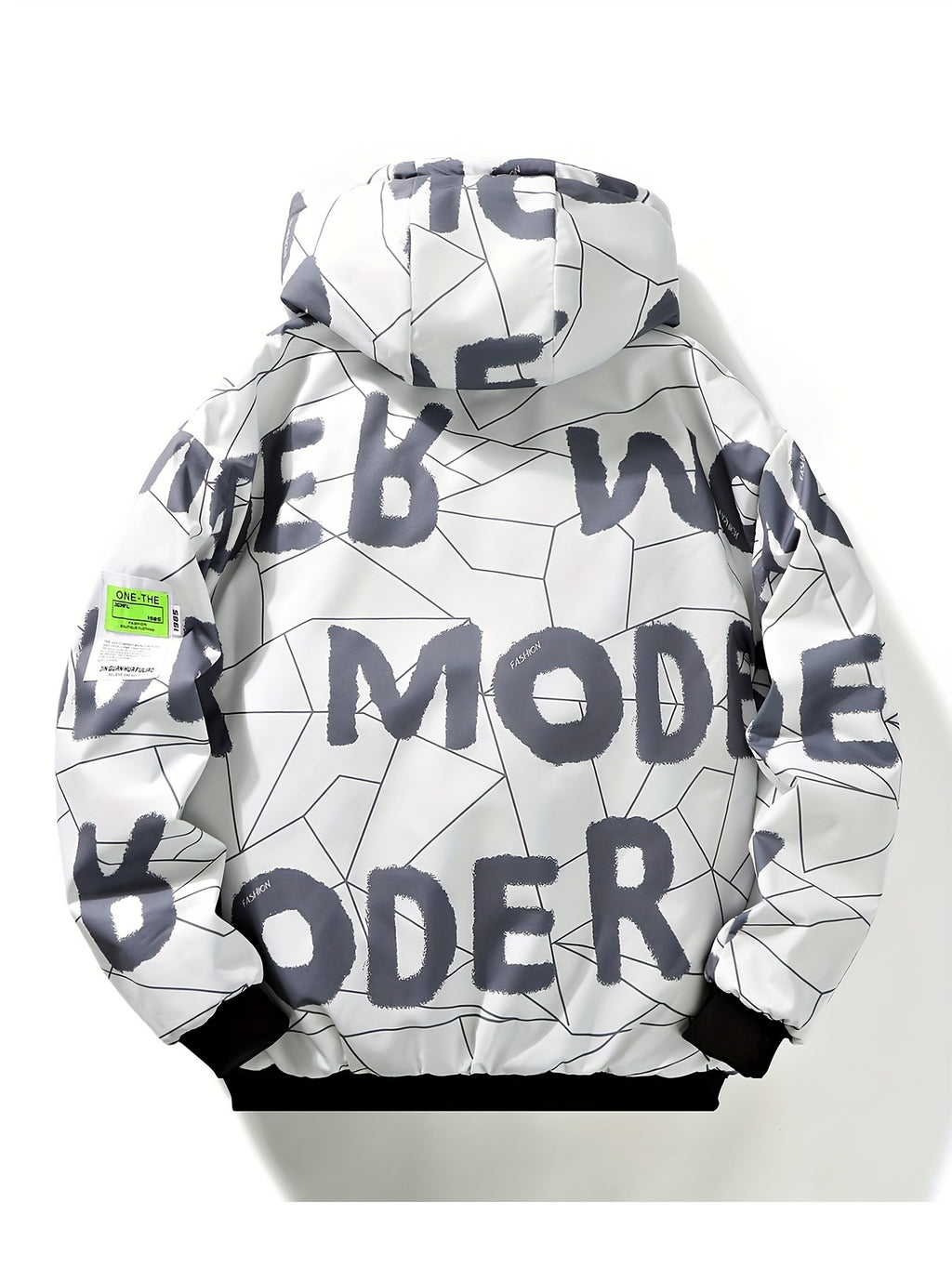 Veste matelassée pour homme, réversible, à capuche, noir
