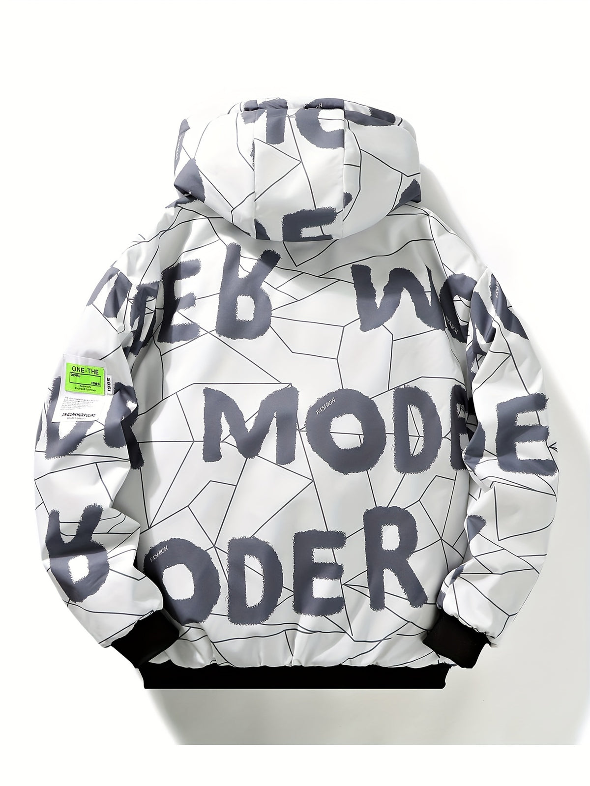 Veste matelassée pour homme, réversible, à capuche, noir