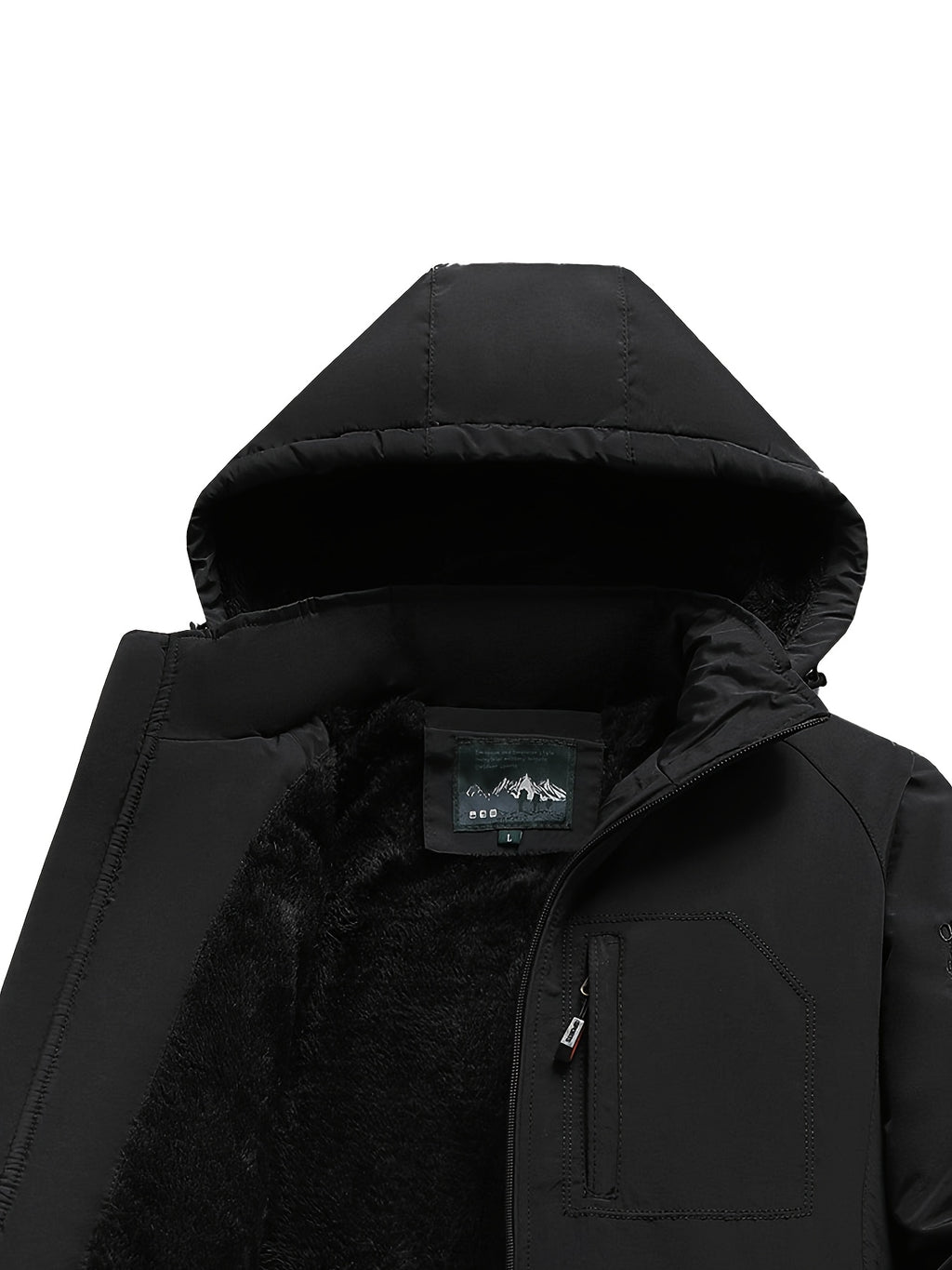 Veste pour homme, coupe-vent, à capuche, vert fougère