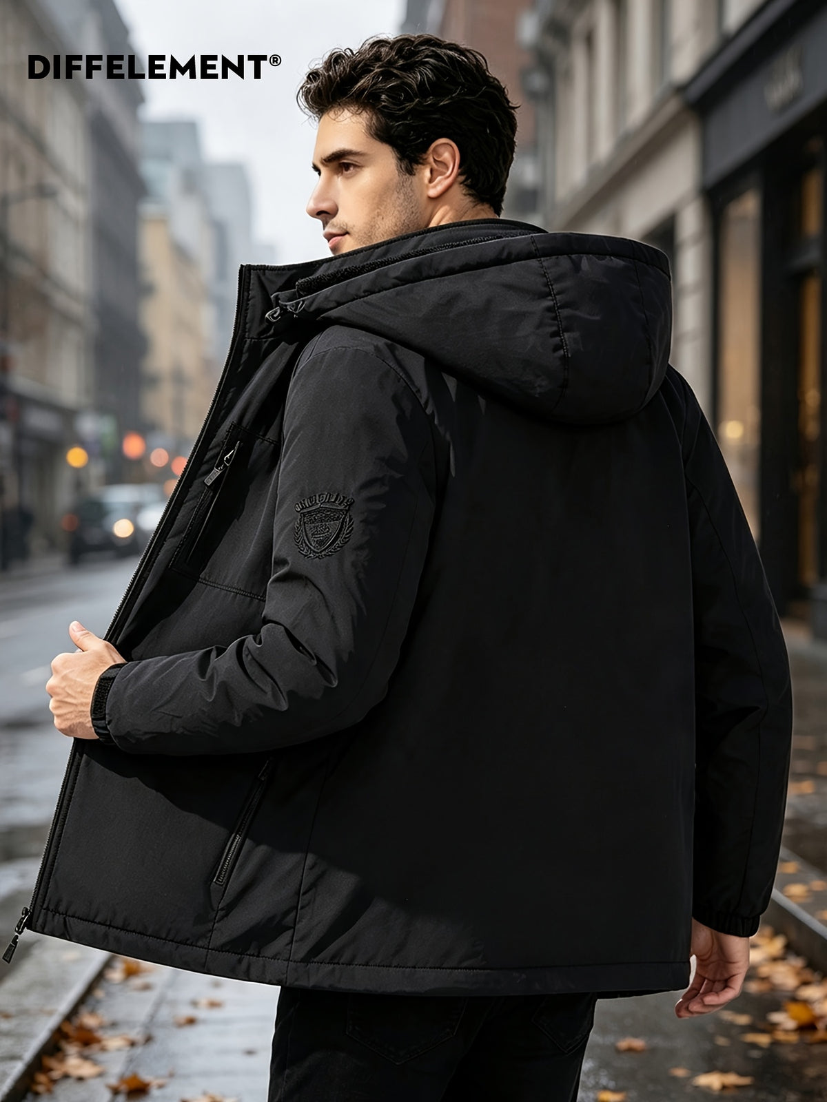 Manteau pour homme, à capuche, modele 7
