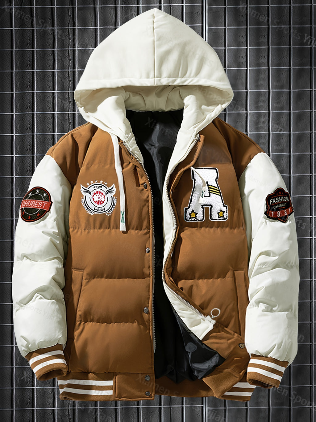 Veste pour homme, à capuche, noir/l