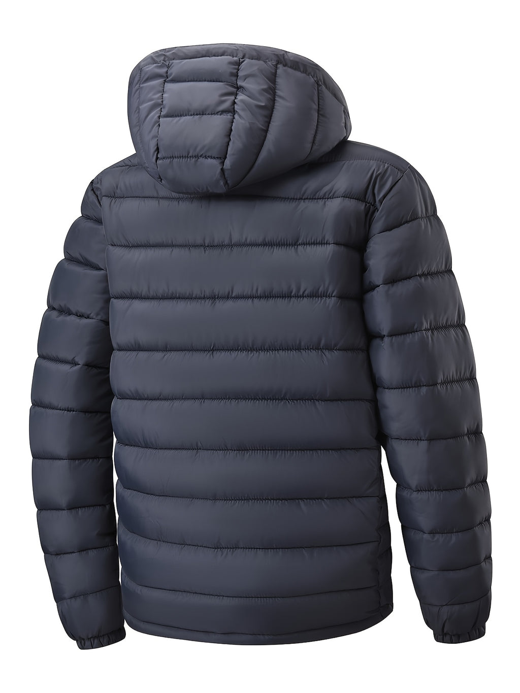 Manteau matelassé pour homme, coupe-vent, à capuche, bleu marine