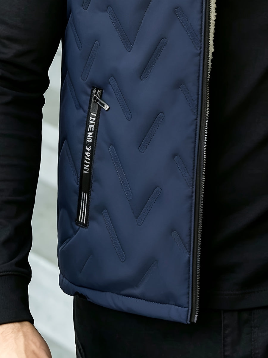 Gilet épais sans manches à capuche doublé, tendance automne/hiver, vêtement d'extérieur chaud, cardigan à capuche zippé à la mode et polyvalent, pour l'extérieur et la randonnée, la course et le fitness, les voyages et le sport, cade, photo 19