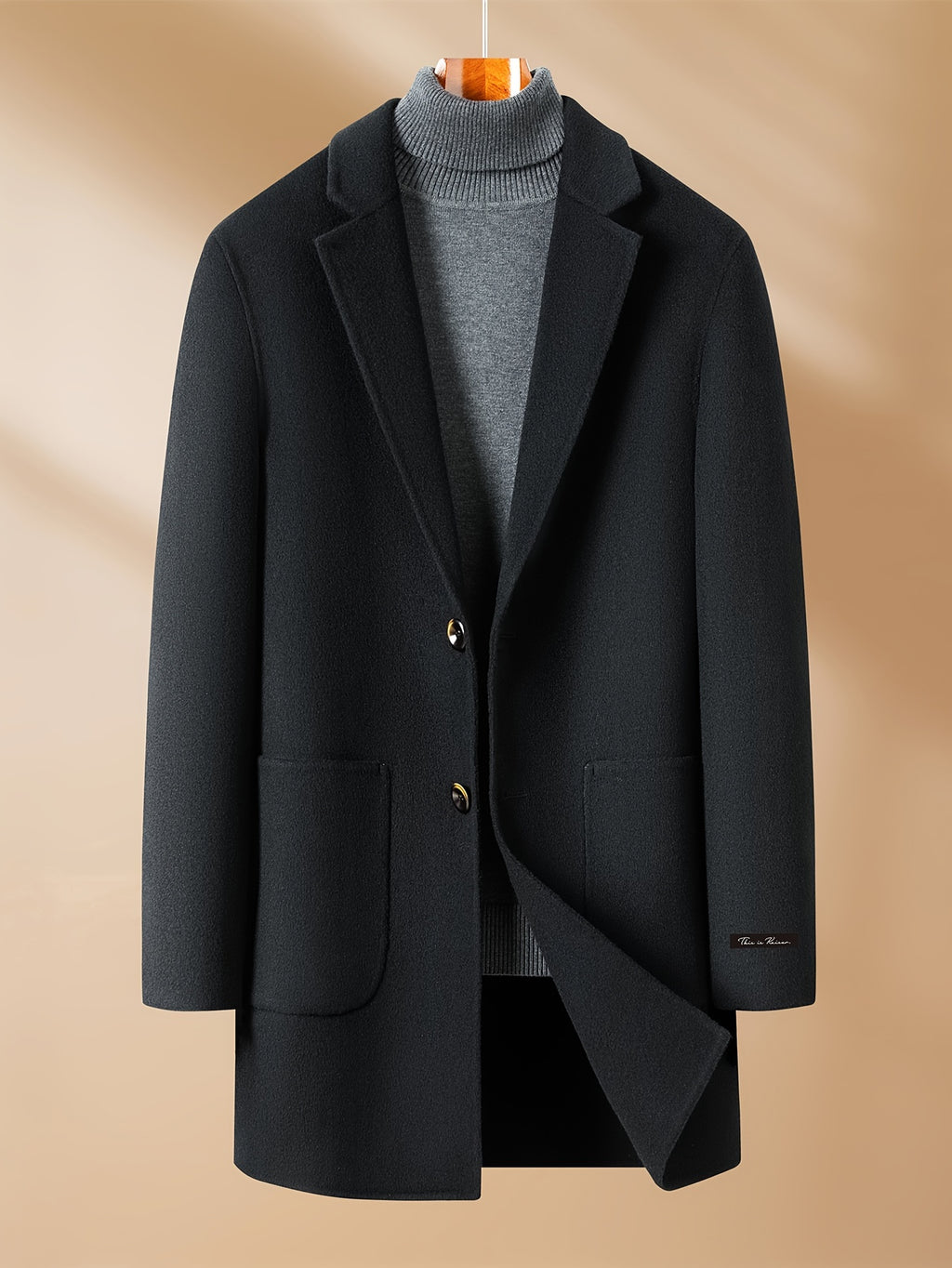 Manteau en laine, 94,1 % laine, à revers, photo 19