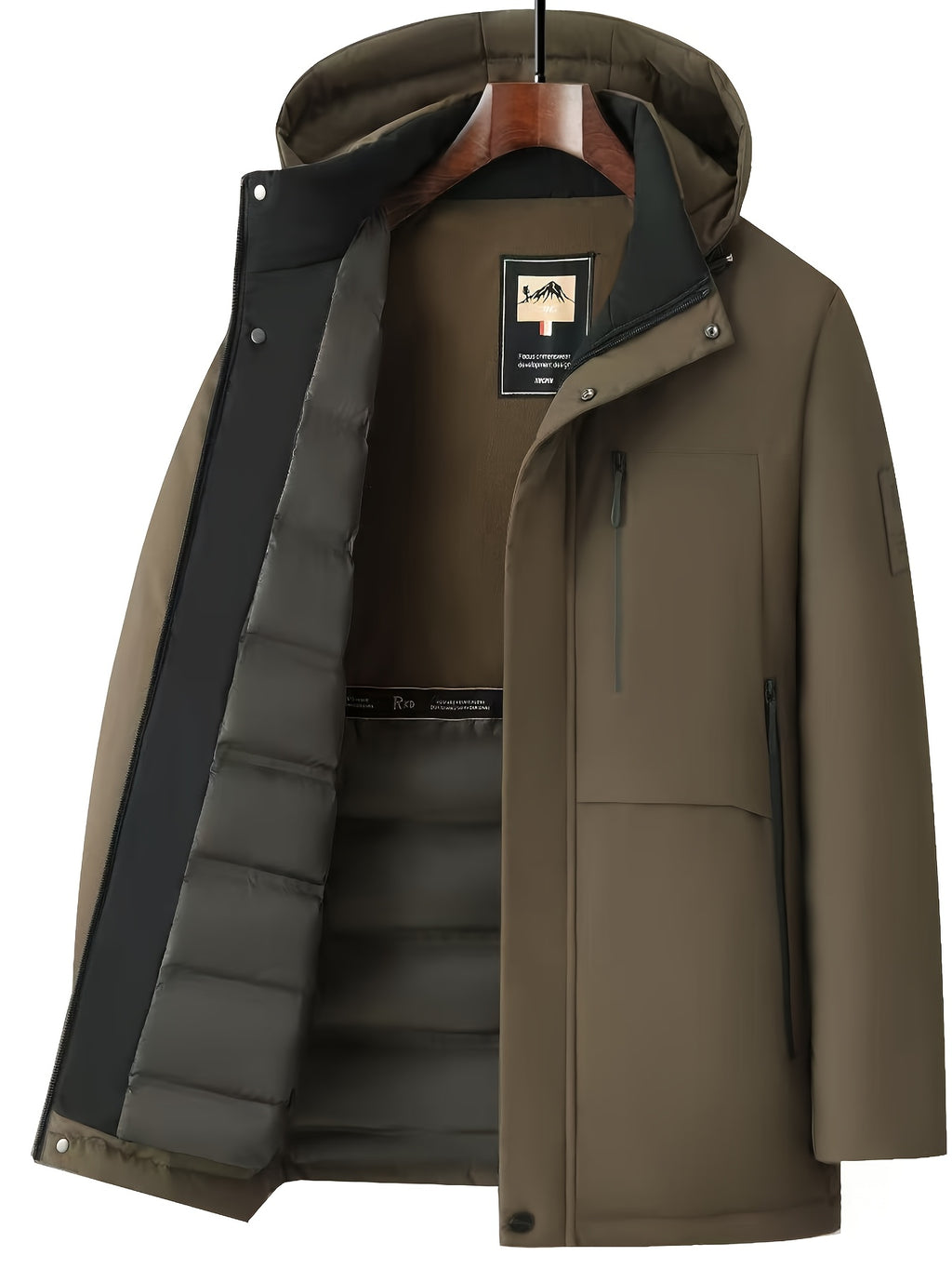 Veste pour homme, capuche amovible, bleu marine