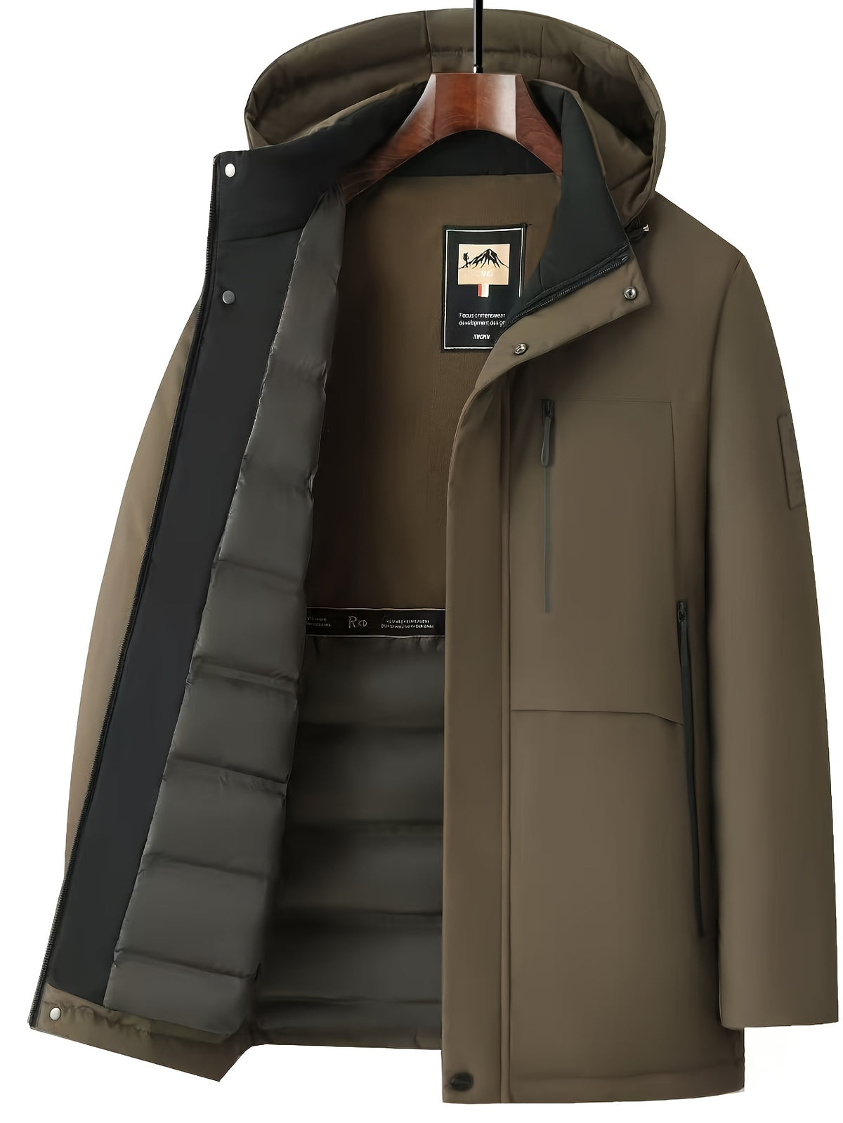 Veste pour homme, capuche amovible, bleu marine