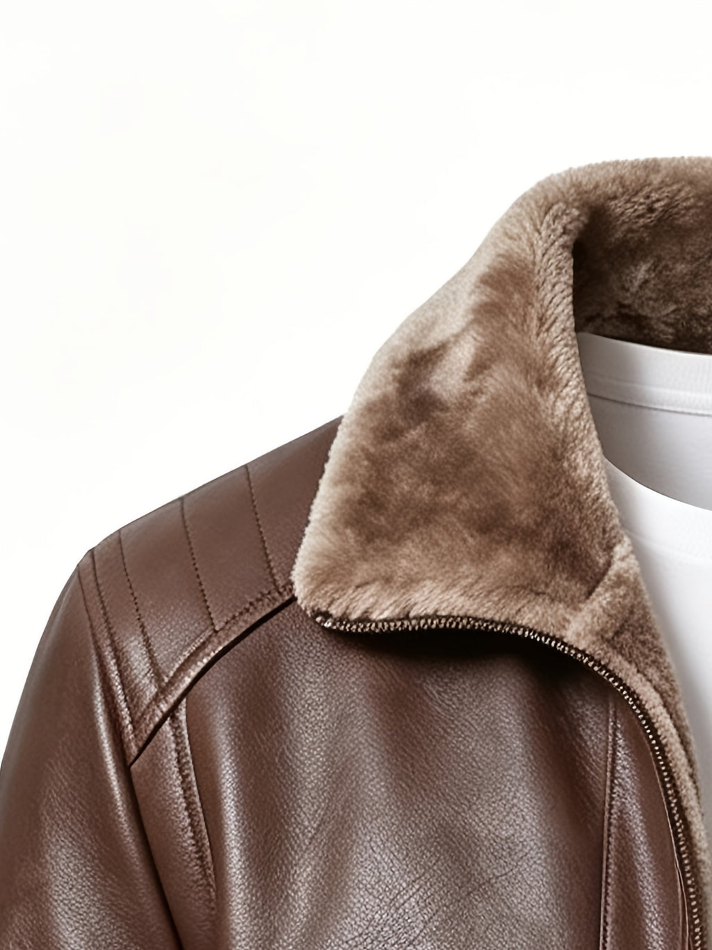 Veste pour homme, coupe-vent, à col montant, marron foncé