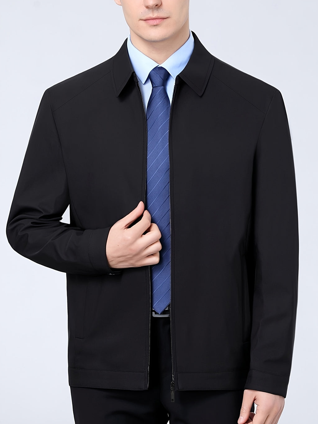 Veste, à revers, gris, photo 22
