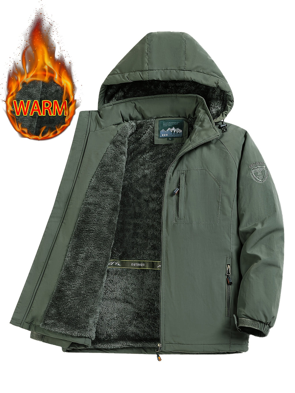Manteau pour homme, à capuche, modele 7