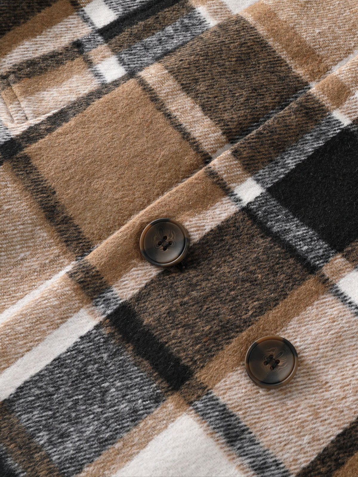 Veste mi-long pour homme, tweed, à revers