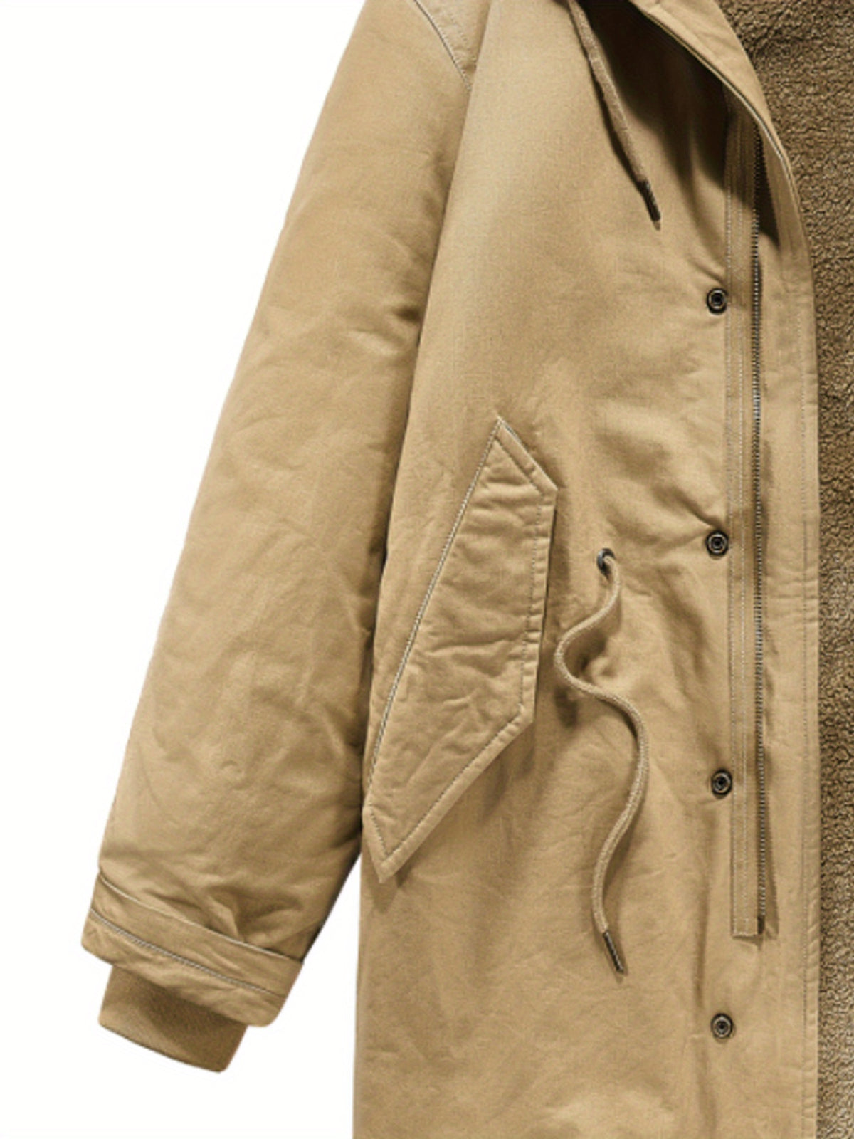 Manteau matelassé pour homme, à capuche, vert foncé