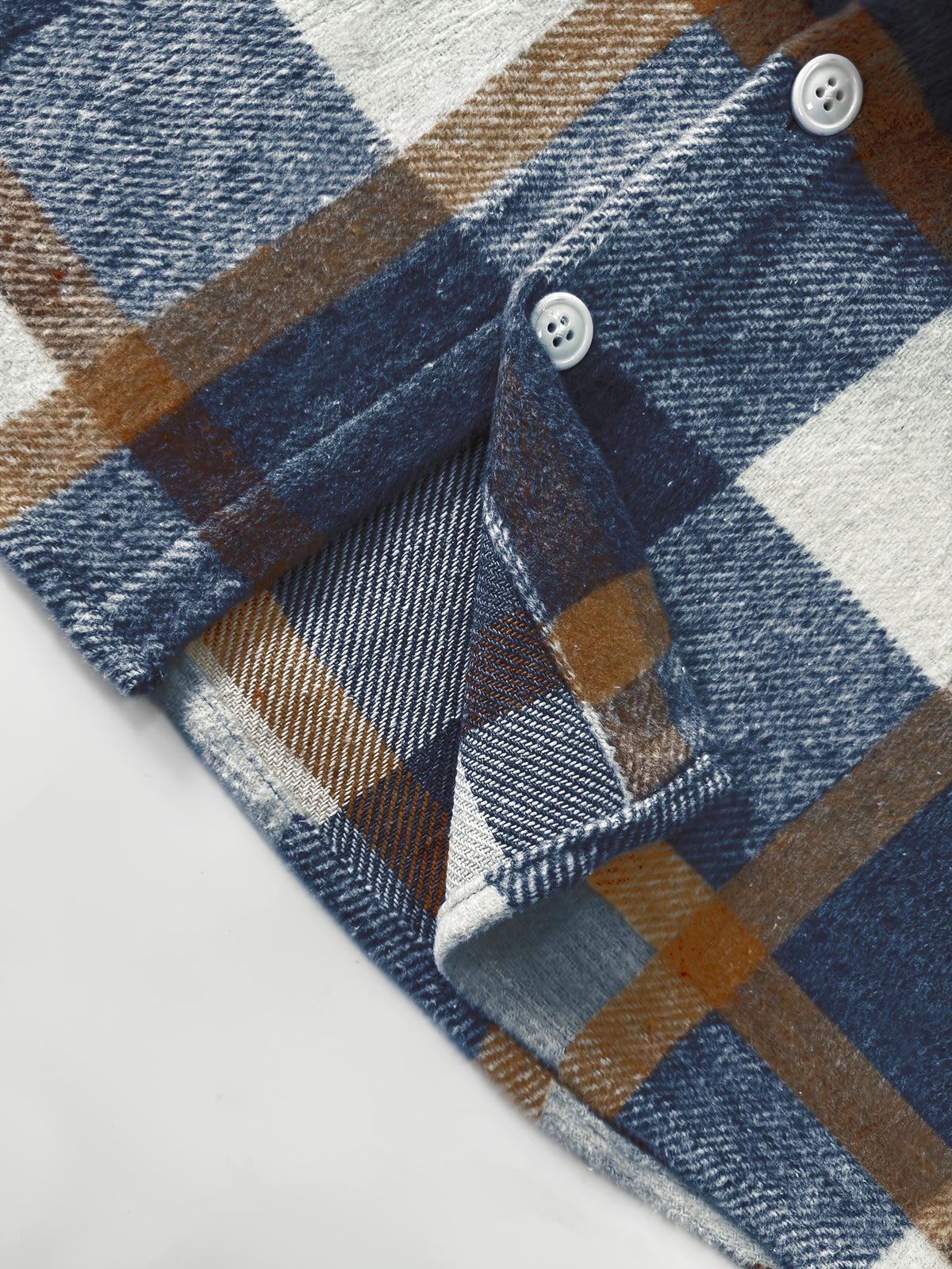 Veste long pour homme, à carreaux, à revers