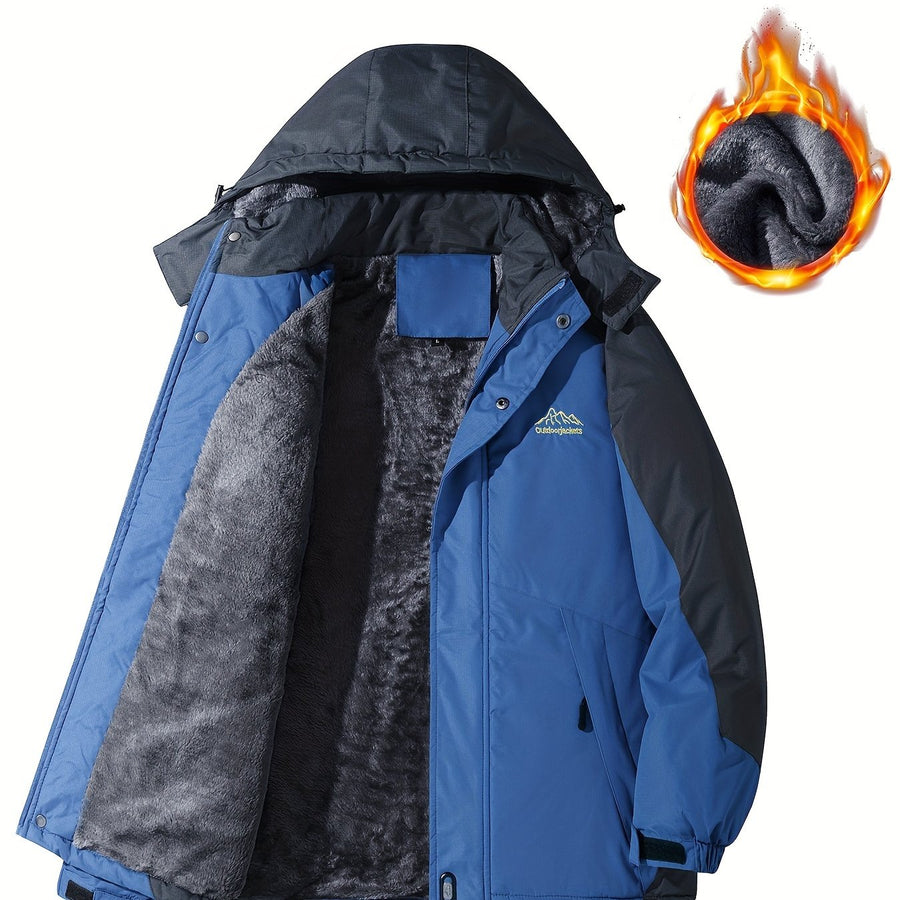 Veste en fausse fourrure, à col montant, coloris bleu