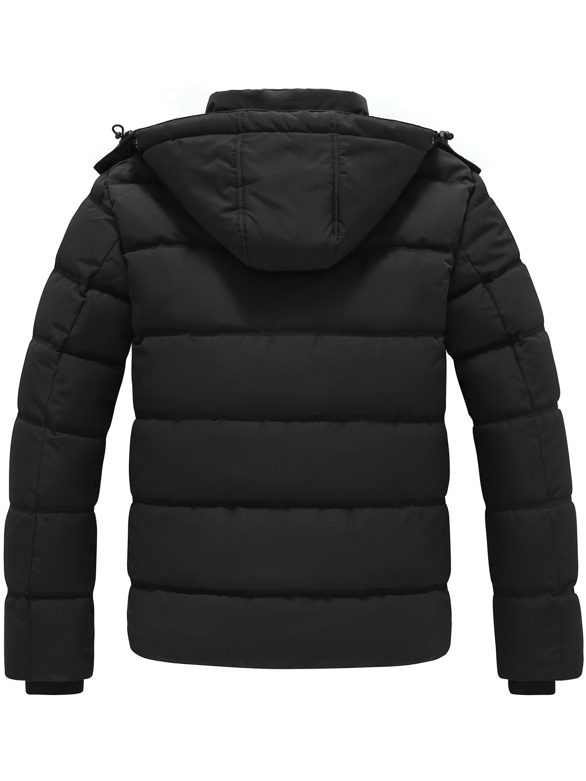 Veste matelassée pour homme, coupe-vent, à capuche, col montant