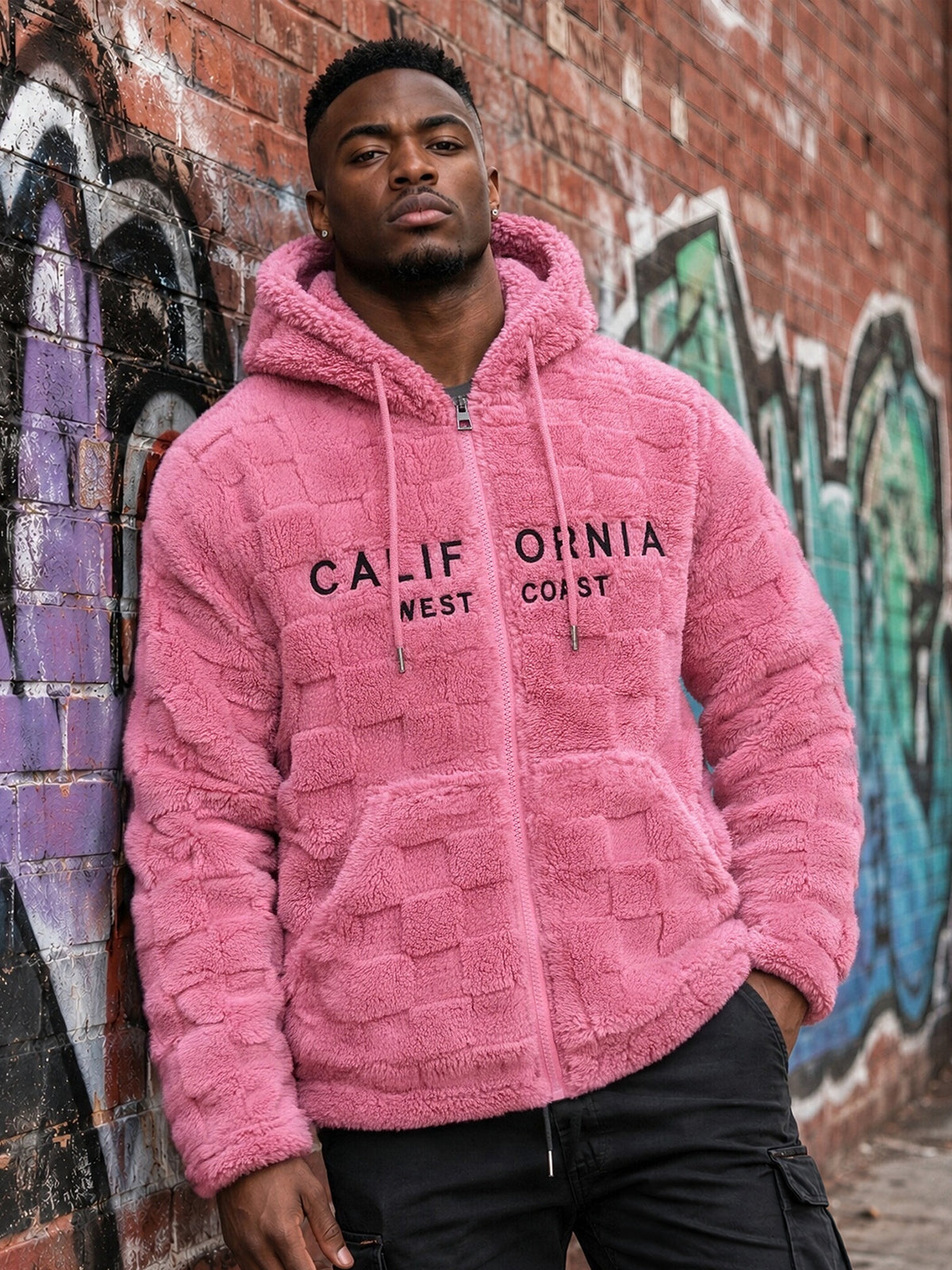 Veste matelassée pour homme, polaire, à capuche, vert clair