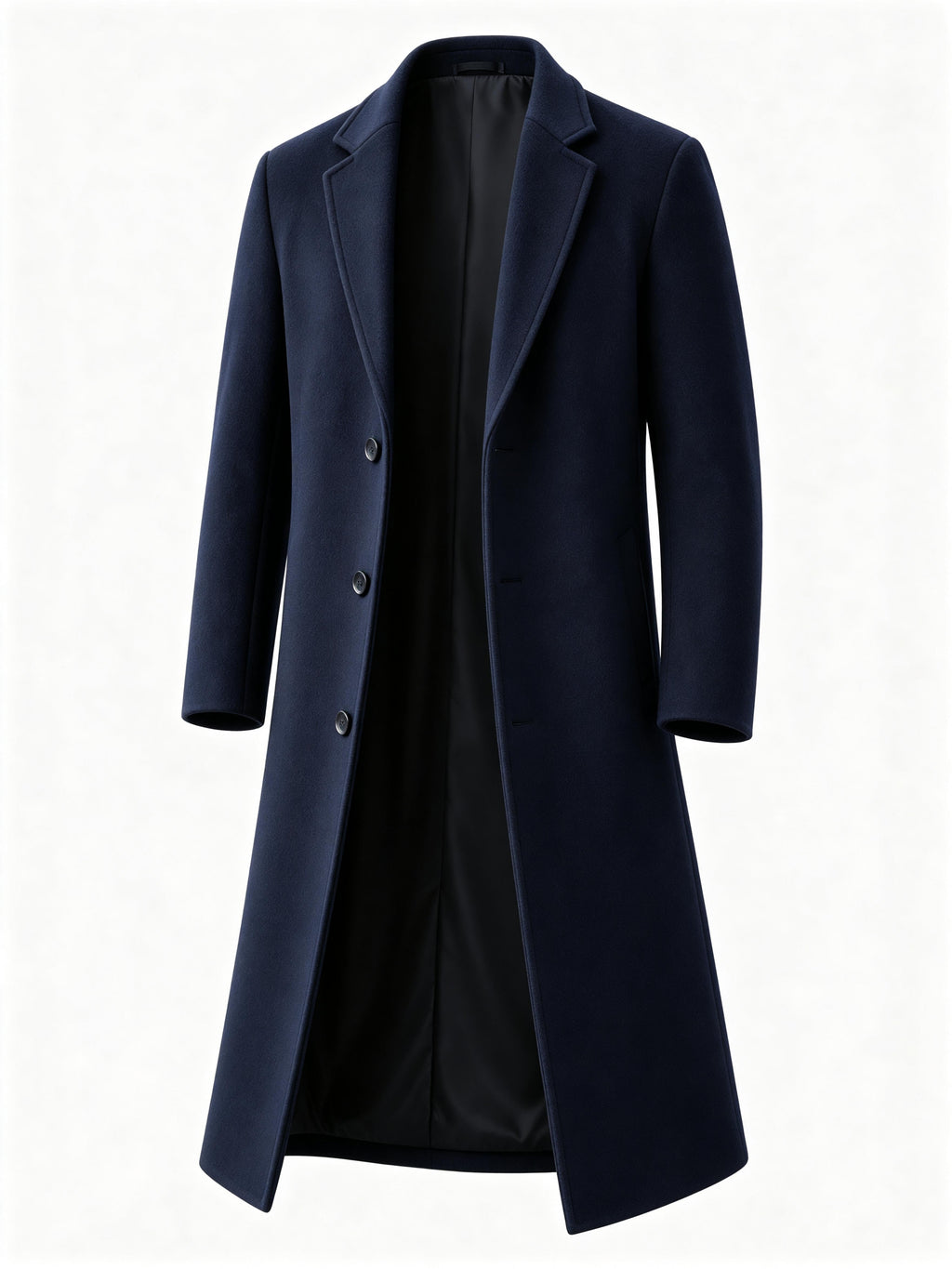 Trench pour homme, à revers, couleur marine