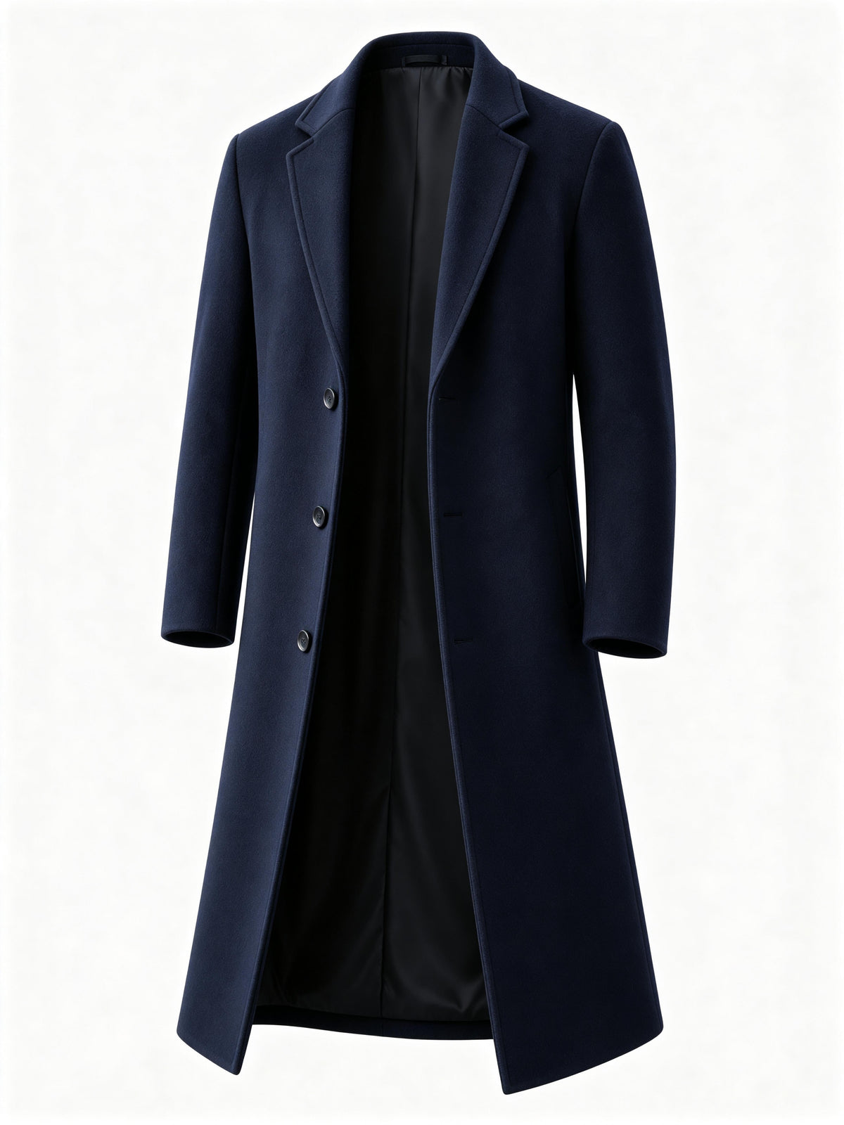 Trench pour homme, à revers, couleur marine