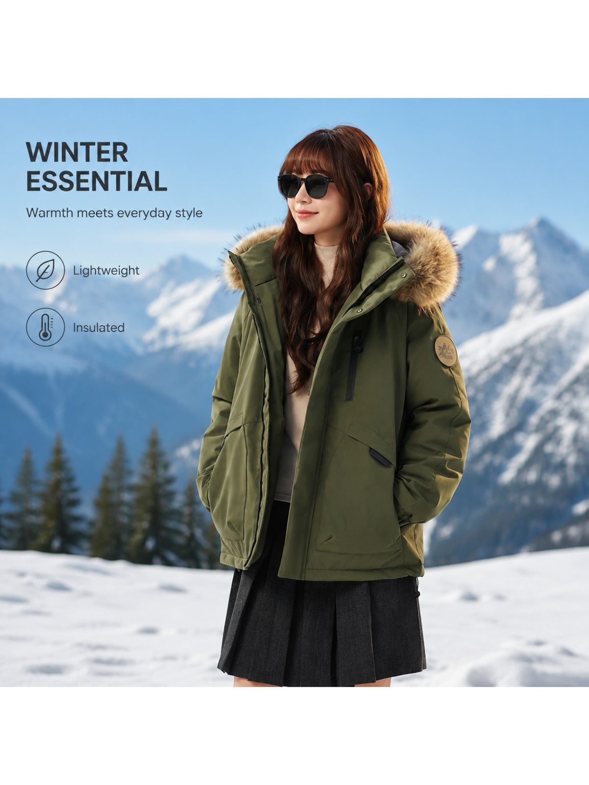 Manteau en fausse fourrure pour homme, coupe-vent, à capuche