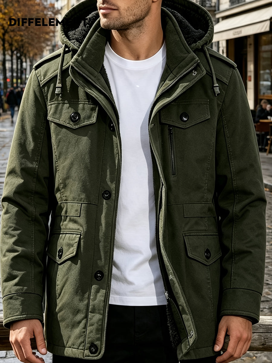 Parka, coupe-vent, à capuche, modele 2, détail du vêtement
