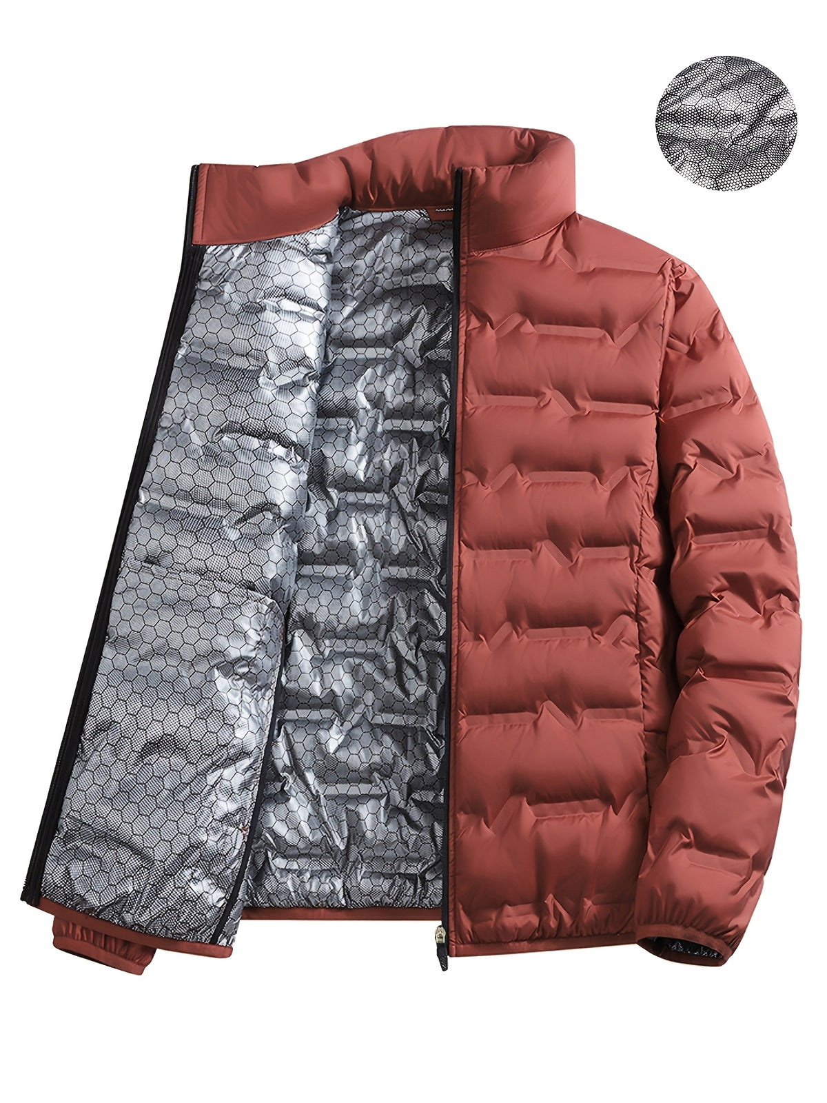 Veste matelassée pour homme, grandes tailles, à col montant