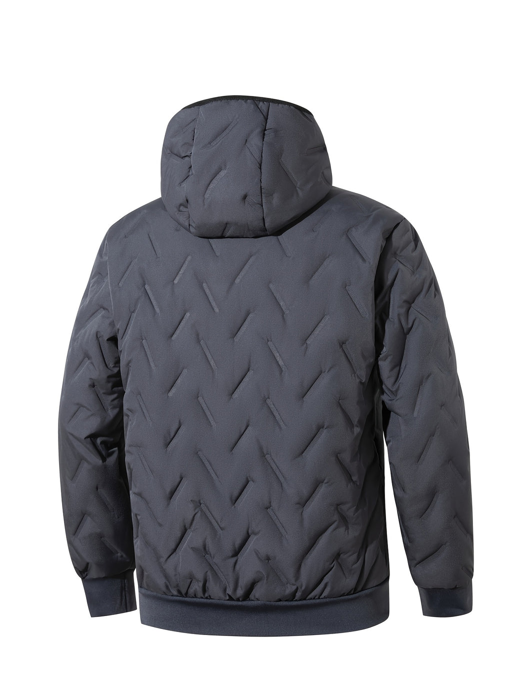 Manteau matelassé pour homme, coupe-vent, à capuche, bleu foncé