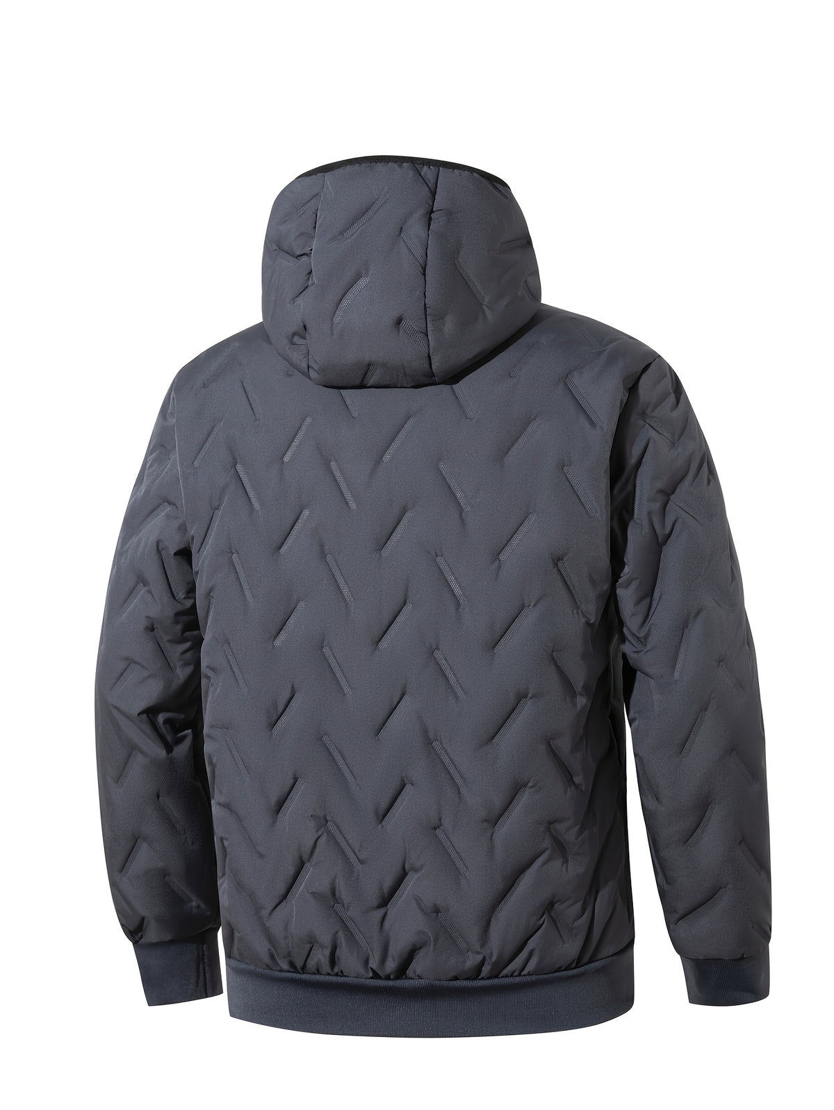 Manteau matelassé pour homme, coupe-vent, à capuche, bleu foncé