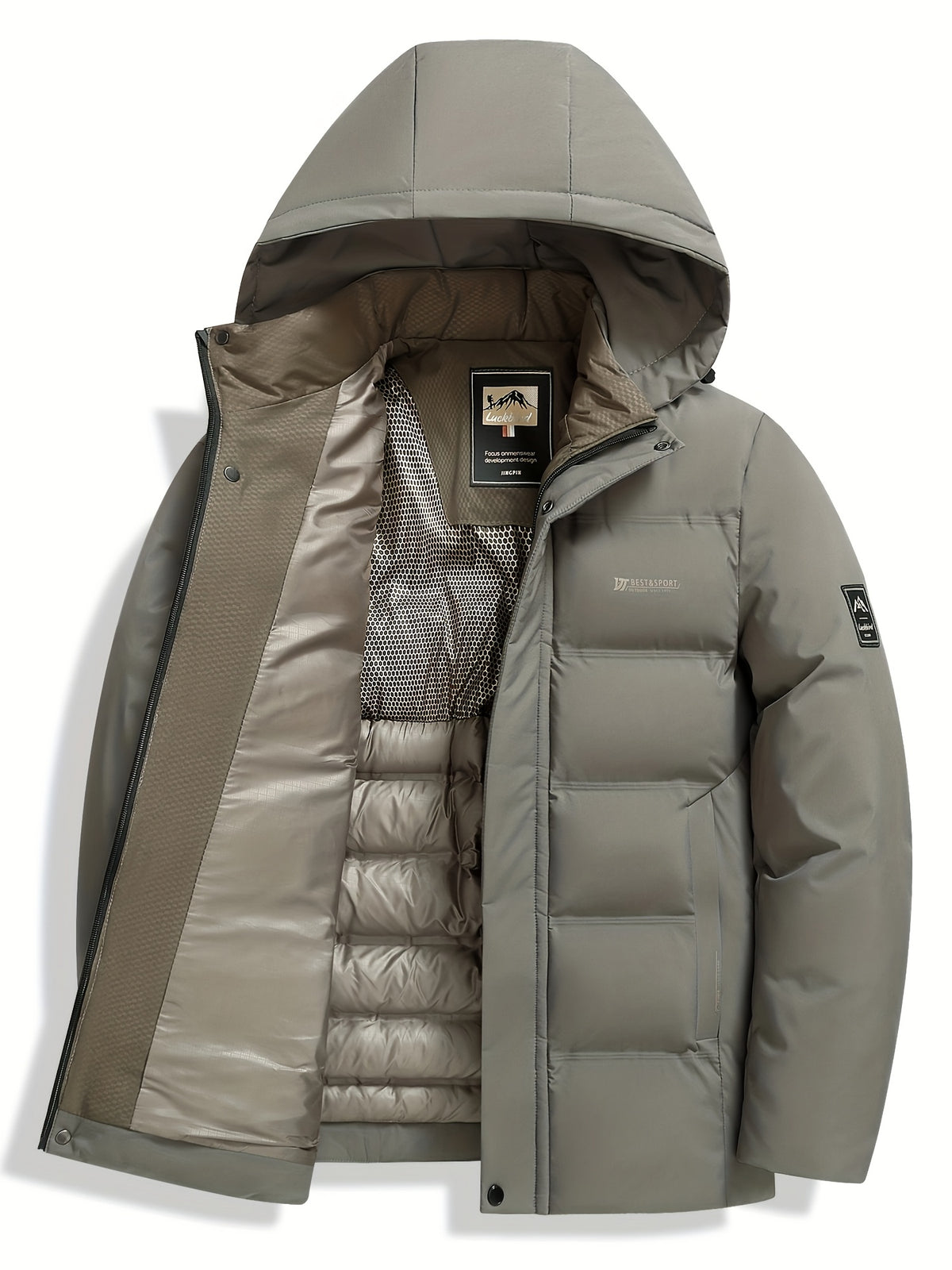 Veste pour homme, coupe-vent, à capuche, rouge