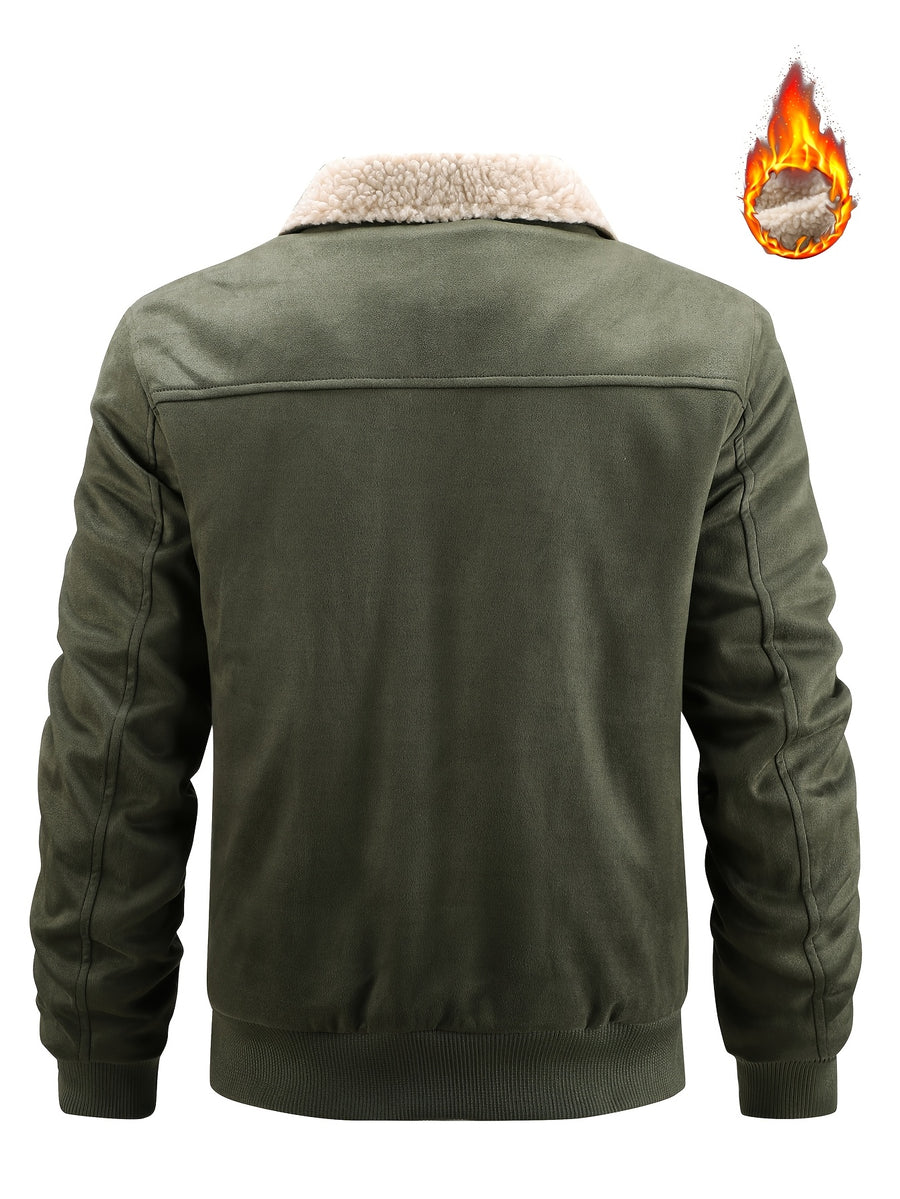 Veste long, velours, à revers, photo 17