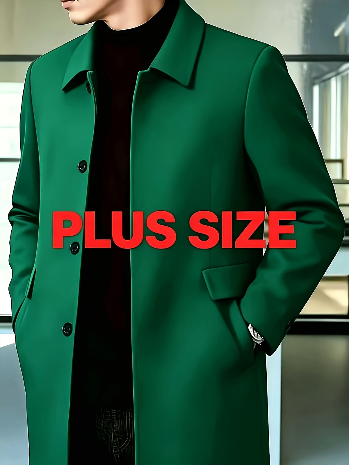 Veste pour homme, grandes tailles, à revers, gris foncé