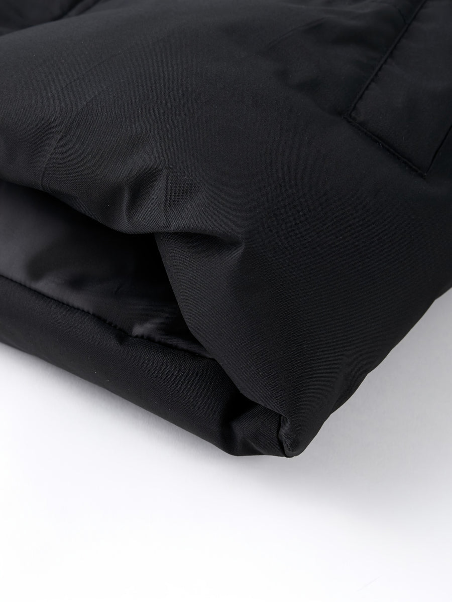 Veste, coupe-vent, à col montant, noir, détail du vêtement