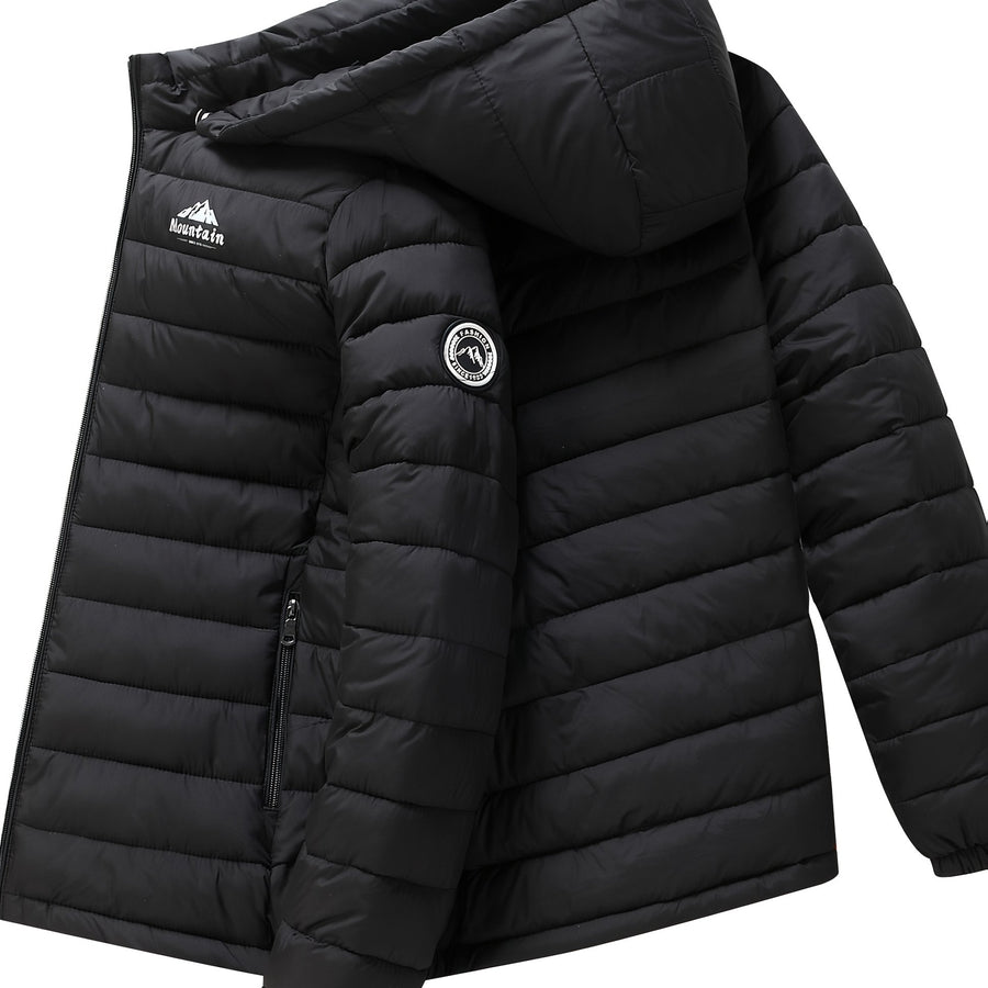Veste matelassée, imperméable, à capuche, coloris noir