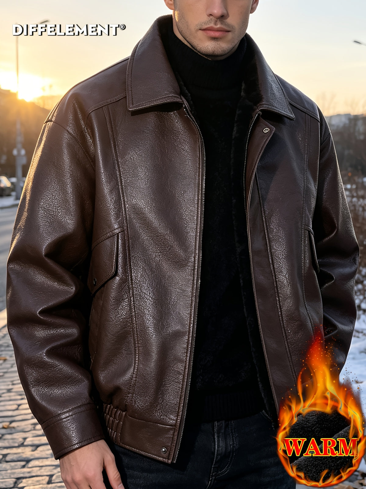 Veste pour homme, coupe-vent, à revers