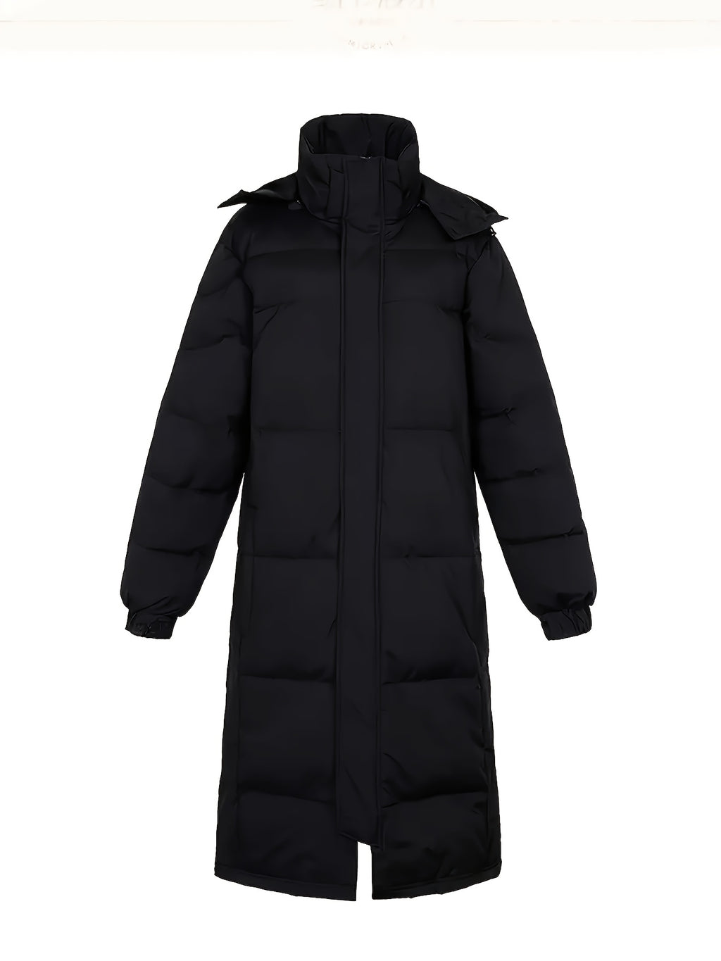 Manteau matelassé long pour homme, coupe-vent, à capuche, long