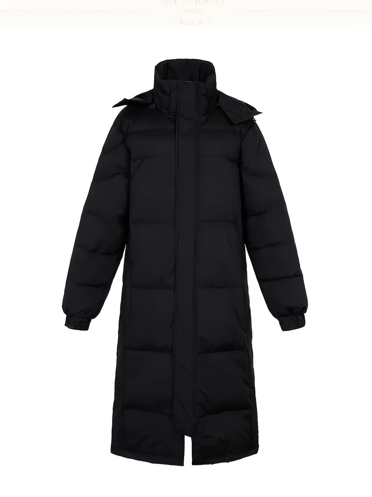 Manteau matelassé long pour homme, coupe-vent, à capuche, long