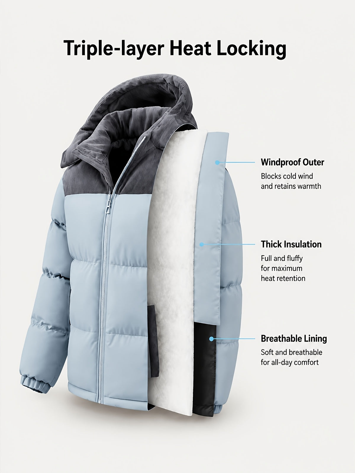 Veste pour homme, coupe-vent, à capuche, kaki