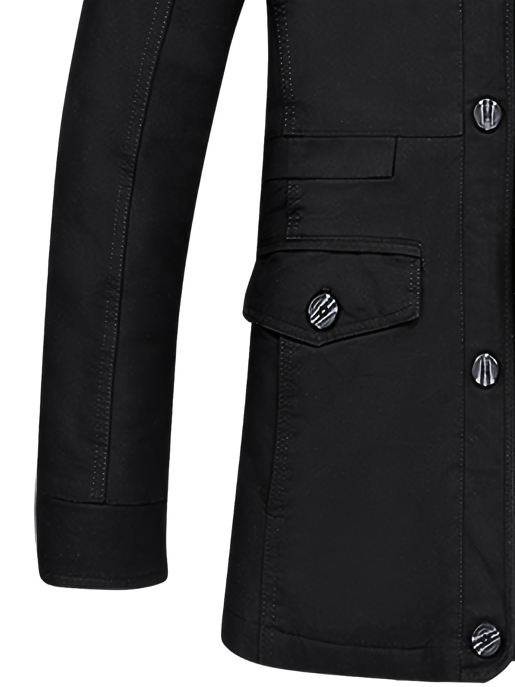 Parka matelassée pour homme, capuche amovible, à col montant