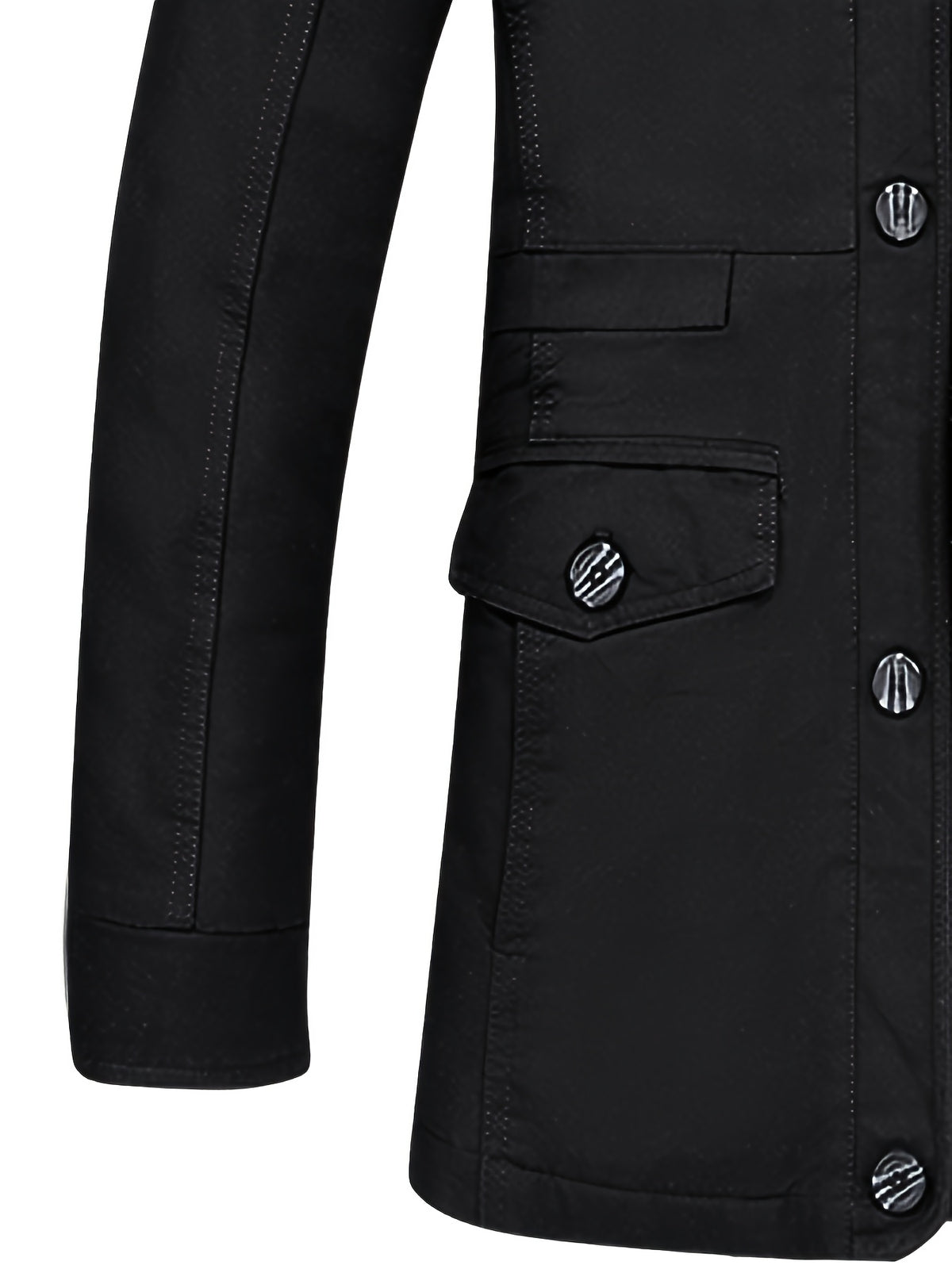 Parka matelassée pour homme, capuche amovible, à col montant