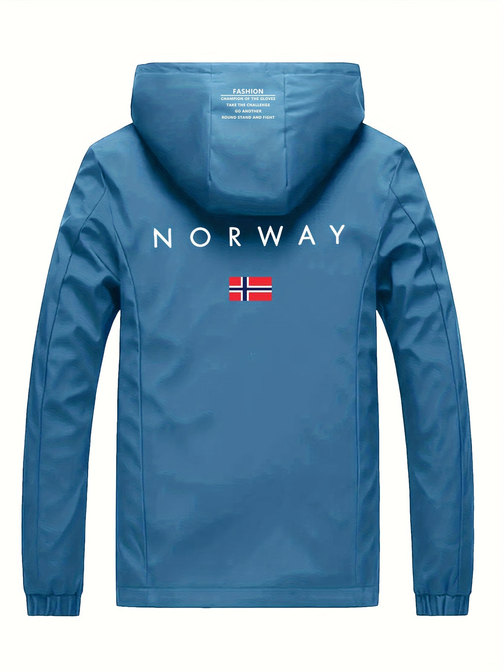 Veste pour homme, coupe-vent, à capuche, bleu étoile