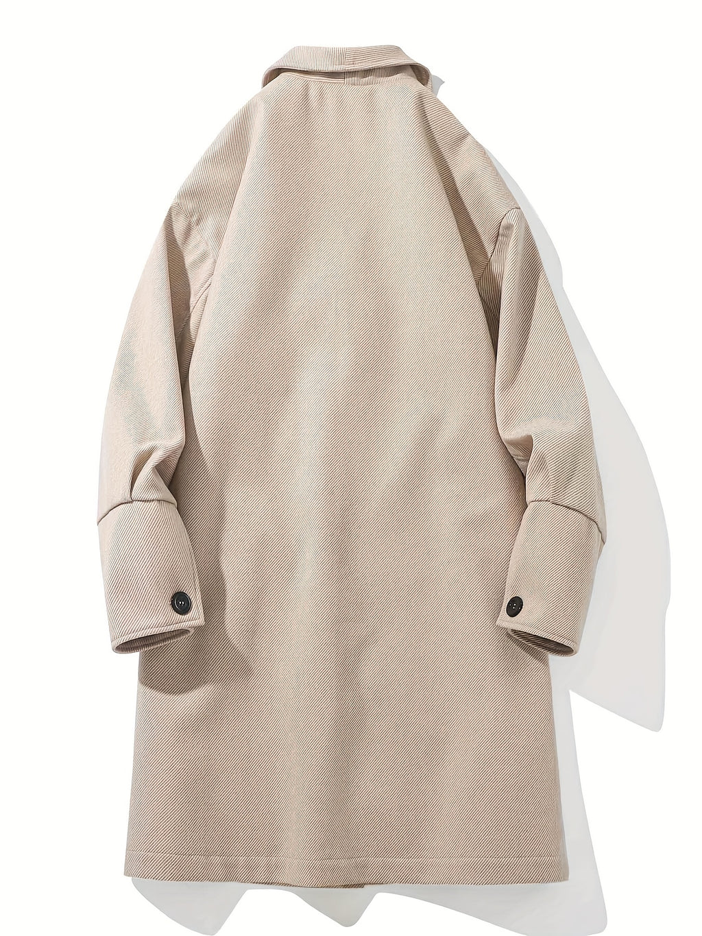 Manteau long pour homme, à revers, abricot