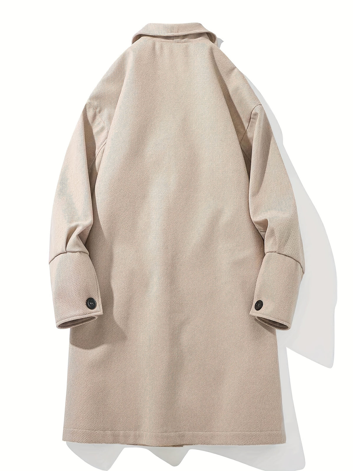 Manteau long pour homme, à revers, abricot