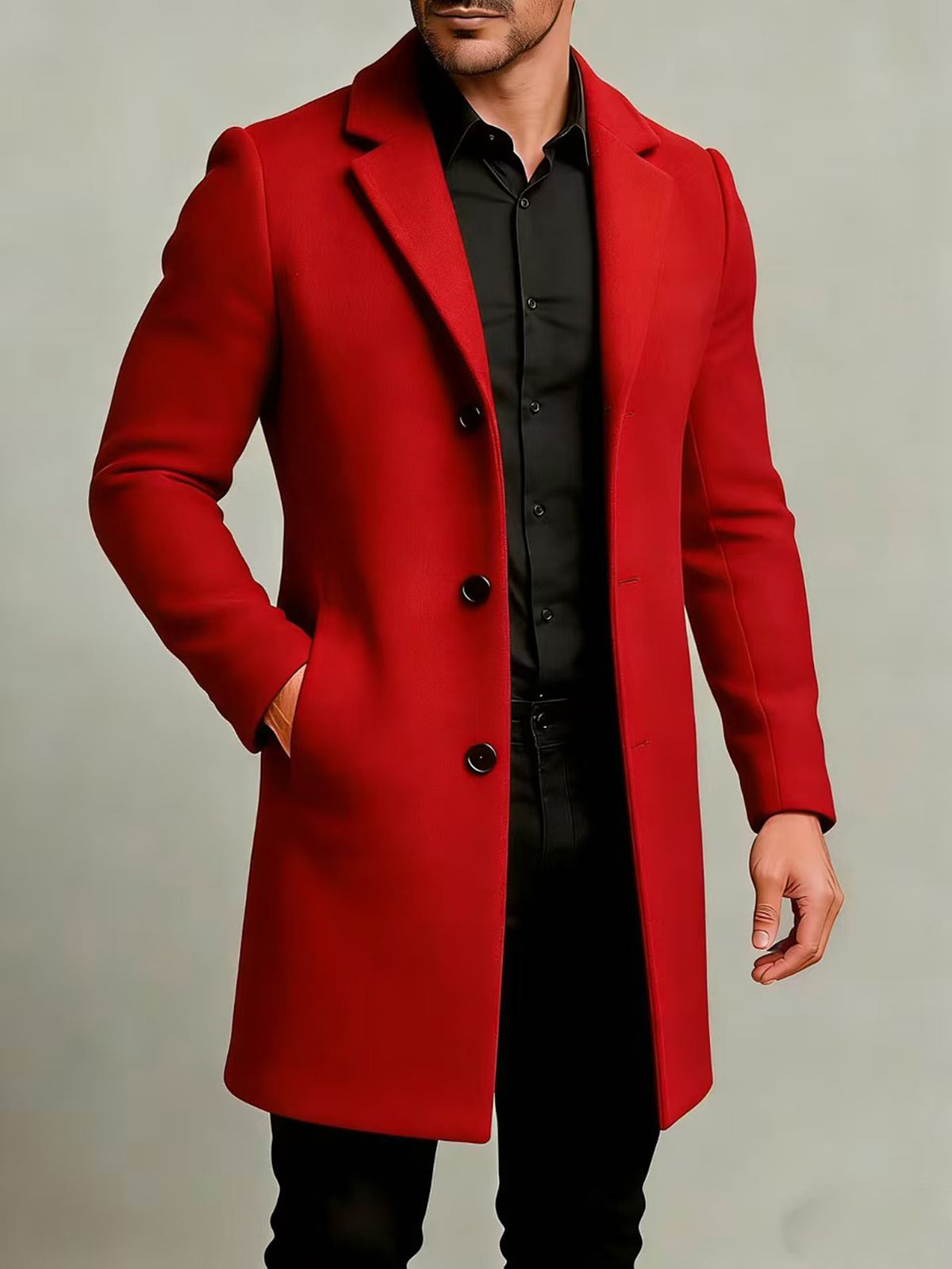 Trench pour homme, à revers